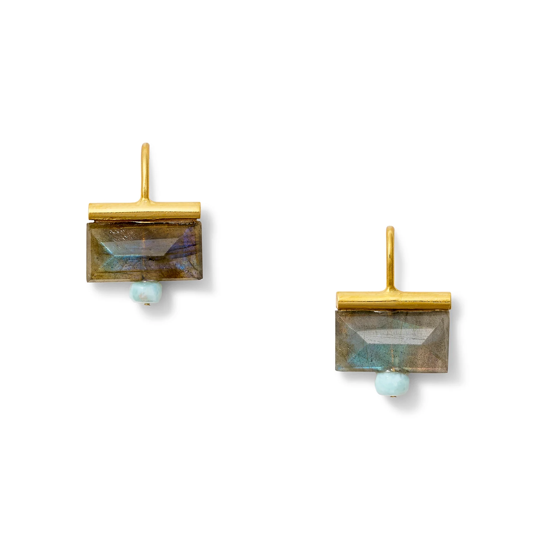 EARRINGS-LABRADORITE